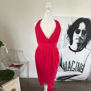 80’s Fendi Fuschia Silk dip back dress. Pd $2200 @ Decades, Inc